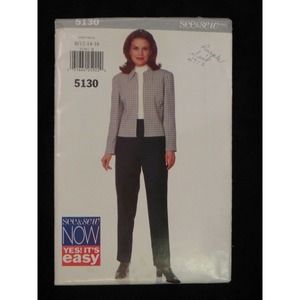 1997 See & Sew Butterick 5130 PATTERN Jacket Pants